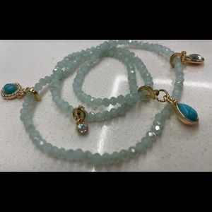 Charmed Turquoise Beaded Bracelet